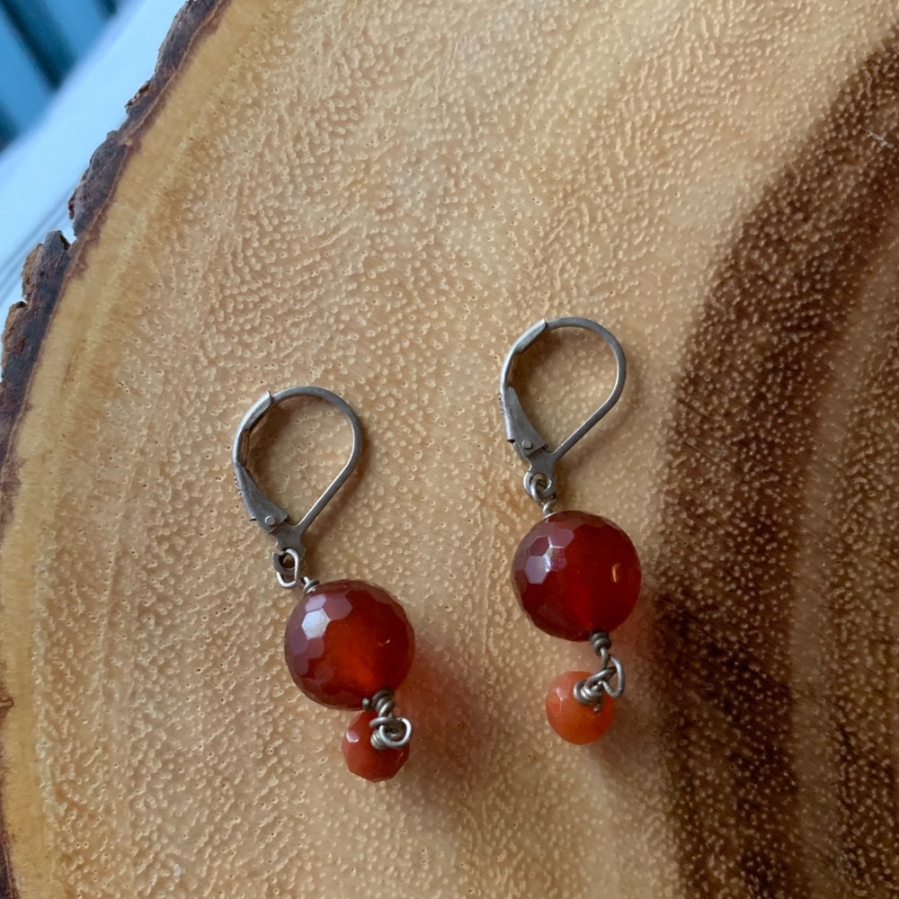 Sterling silver and gemstone earrings